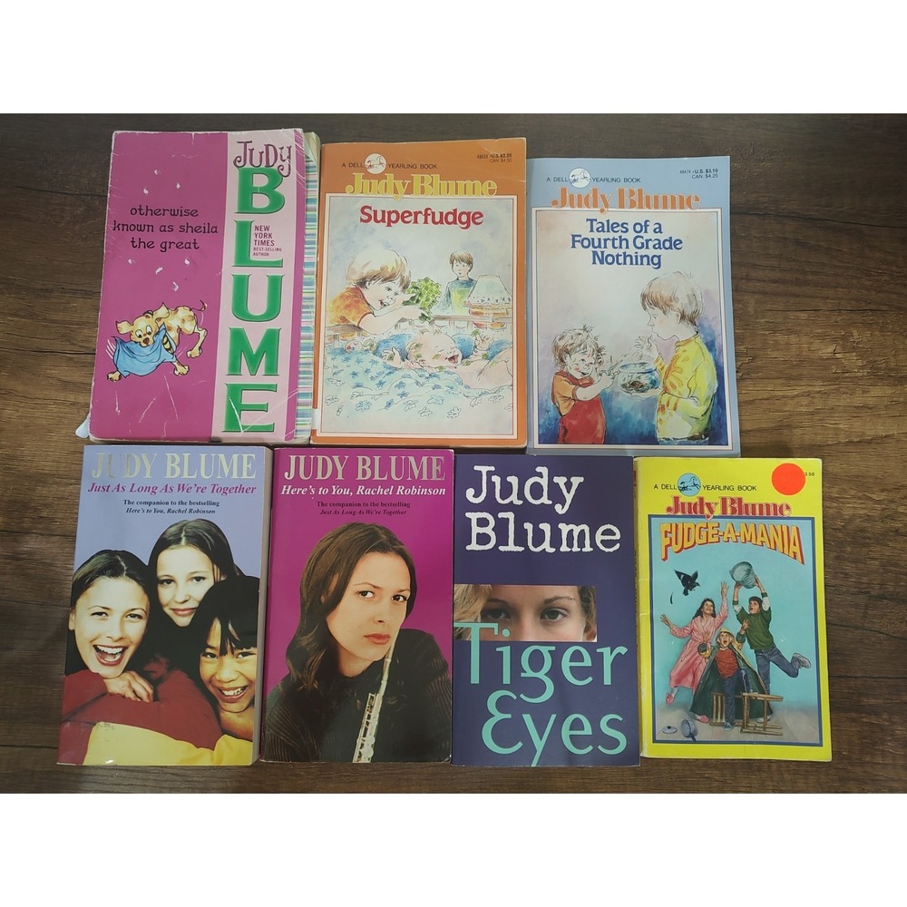 Lot of 7 JUDY BLUME Chapter Books Paperback Some Vintage Dell Superfudge